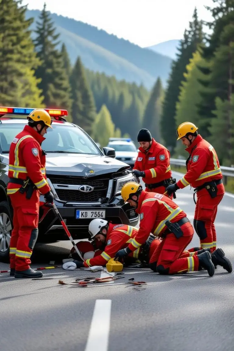 Ne Yapiyoruz SAR22 arama kurtarma ekibi, trafik kazası sonrası yaralıya acil müdahale gerçekleştiriyor.